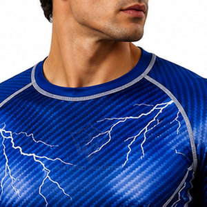 Stretch Performance Rash Guard for Men Long Sleeve Athletic <b>Compression</b> <b>Shirt</b> for Workout Surf and Swim Sessions - Product Image 6