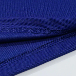 2026 Trendy Men's <b>Blue</b> Short Sleeve Cotton Pique <b>Polo</b> <b>Shirt</b> Casual Solid Color Breathable Knitted Design - Product Image 5