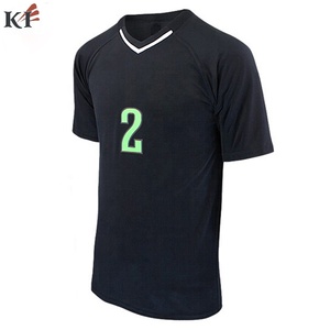 KEVEN IMPEX Ensemble Maillot et Short de Football Noir pour Homme, Numéro 2 Vert, Impression par Sublimation, Séchage Rapide, Polyester, Tenue de Sport Adulte NEUF - Product Image 2