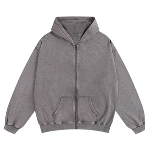 Sweat à capuche pour homme de haute qualité fabriqué au Pakistan, en coton mélangé confortable, effet délavé, idéal pour l'hiver, en promotion. - Product Image 1