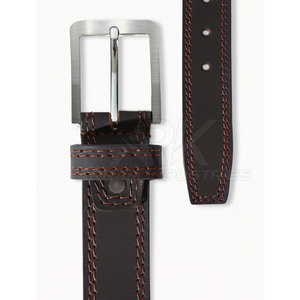 Cinturón de Cuero de Textura Suave en Oferta, Cinturón de Cuero Elegante con Superficie Lisa y Ajuste Flexible - Product Image 6