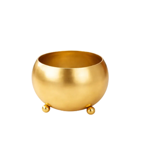 Cuenco Decorativo Vintage de Metal Dorado con Rama de Hoja de Ginkgo y Textura Martillada, Centro de Mesa, Cuencos para Servir Aperitivos - Product Image 4