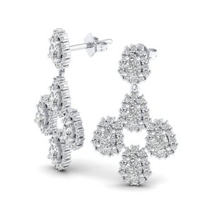 REYES Hot Sale 925 Sterling Silver Pear Cut VVS Moissanite Dangle Drop Earrings Luxury Wedding Engagement Fine Jewelry for Women - Product Image 3