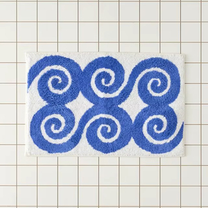 2026 High Quality Wholesale Custom Bath Mat Quick Dry Designer Bath Mats Cotton with Machine Made Technics for Bathrooms By ITHL - Product Image 1