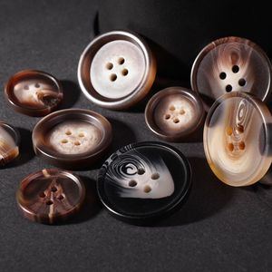 Botones de Cuerno de Búfalo Tallados Naturales al por Mayor, Duraderos, con Acabado Antiguo, Imitación Colorida, para Accesorios de Ropa, Alta Calidad - Product Image 5