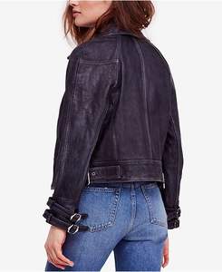 Dernière veste en cuir d'hiver pour femmes en cuir véritable respirant épais chaud léger vente en gros de vestes en cuir véritable respirant - Product Image 2