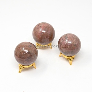 Esfera de Rodonita Rosa pulida de alta calidad, preciosa piedra preciosa de cuarzo Natural para regalos o decoraciones en forma de torre - Product Image 1