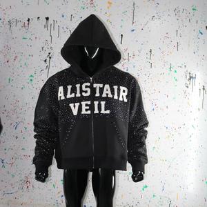 Prix bas, haute qualité, sweats à capuche zippés respirants personnalisés pour l'hiver, 100% coton molletonné, URBAN PRODUCTIONS pour hommes - Product Image 3