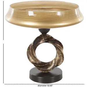 Luxury Handmade Decorative Serving <b>Bowl</b> for Fine Dining Premium Hospitality CollectionRound <b>Metal</b> Decorative <b>Bowl</b> With Twisted - Product Image 4