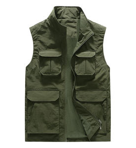 Chaleco de Caza Personalizado para Hombre, 100% Nailon, Transpirable, Reversible, con Múltiples Bolsillos, Ropa Exterior Informal para Otoño, Cierre de Cremallera - Product Image 4