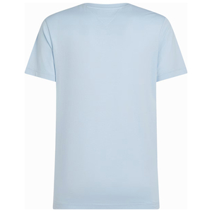 T-shirt en jersey 100 % coton de haute qualité, bleu clair, col rond, manches courtes, coupe classique, couleur unie, tricoté, décontracté - Product Image 3
