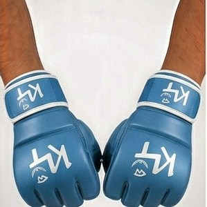 Gants de boxe demi-doigts en cuir PU pour entraînement et sparring MMA Muay Thai Kickboxing KLTW INT'L KL-MMA-001 - Product Image 1