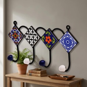 Ba Vintage Metal <b>Wall</b> <b>Hooks</b> 4 <b>Hooks</b> Waterproof Eco-Friendly Self-<b>adhesive</b> for Clothing Storage - Product Image 1