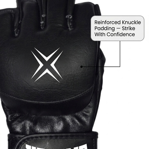 ถุงมือ MMA แบบกำหนดเองจำนวนมาก 7 ออนซ์ ถุงมือแข่งขัน MMA แบบเปิดฝ่ามือ ขนาดที่กำหนดเอง อุปกรณ์กีฬา ถุงมือสำหรับทีมกีฬา ถุงมือต่อสู้ - Product Image 2