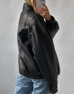 Adjustable Stylish Fashion Wear Women Leather Jacket Eco-friendly Breathable <b>Pocket</b> Custom Solid Plain Dyed Women Leather Jacket - Product Image 5