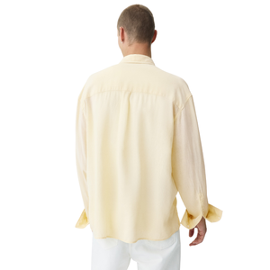 Chemise décontractée pour homme à manches longues en mélange de coton avec poche poitrine, coupe décontractée, pour usage quotidien, personnalisable OEM, vente en gros - Product Image 3