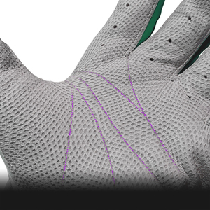 Gants de frappe en cuir vert avec paume rembourrée et fermeture auto-agrippante pour l'entraînement, unisexe adulte, design à doigts entiers - Product Image 6