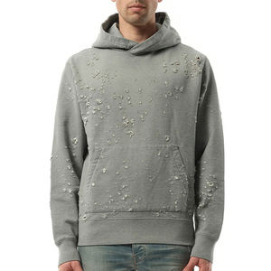 2026 Winter <b>Men's</b> Best Distressed Hoodie High Quality Cotton/Polyester Comfortable and Customized Wholesale Digital Printing - Product Image 1