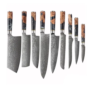 Steel Craft International Professional Stainless Steel 9 PCS Multifunction Chef Kitchen <b>Knife</b> <b>Sets</b> Wood Handle Eco-Friendly - Product Image 4