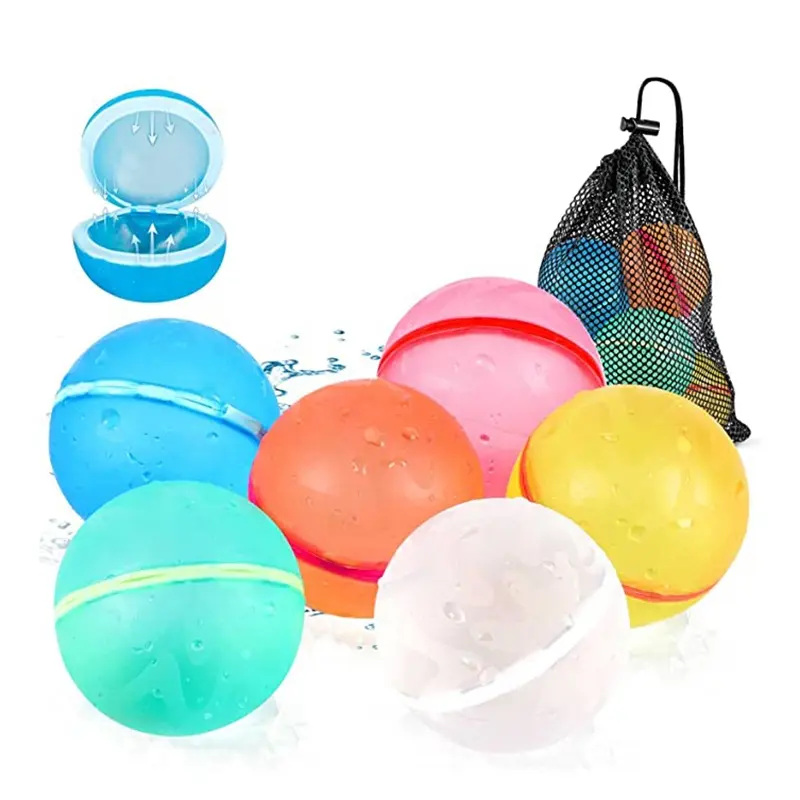 Reusable Waterballon Silicone Reusable Fill Self Sealing Water Balloons Water Polo Ball Size 5
