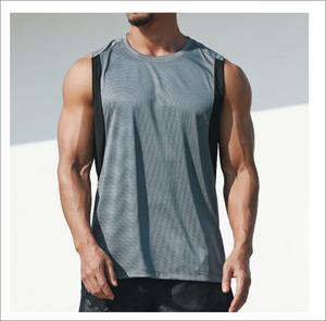 Camiseta deportiva con Logo personalizado para hombre, camiseta sin mangas Lisa para gimnasio y fitness, venta al por mayor - Product Image 3