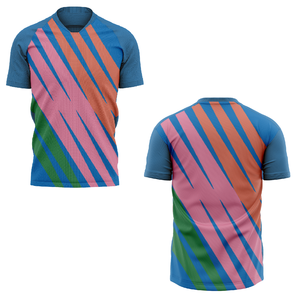 T-shirt d'entraînement professionnel à manches courtes pour homme, 100 % polyester, tricoté, respirant, personnalisable par sublimation, pour équipe - Product Image 2