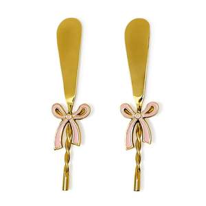 Juego de Cuchillos para Mantequilla de Latón de Diseño Moderno, Juego de Cuchillos para Pizza con Mango en Forma de Concha Marina, Pieza Natural con Acabado Pulido Brillante - Product Image 5