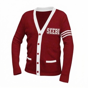 Chaqueta de Punto Vintage Personalizada con Bordado para Chicas A&T, Chaqueta Varsity Naranja de Doble Botonadura, Suéter Suave - Product Image 2