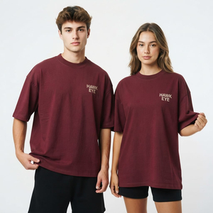 เสื้อยืดโอเวอร์ไซส์ผ้าฝ้ายคอกลมน้ำหนักเบาสำหรับผู้หญิงและผู้ชาย สั่งทำได้ พิมพ์ลายได้ ปักลายได้ รับผลิตแบรนด์ส่วนตัว - Product Image 1