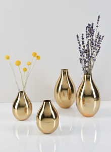Tabletop Vase Set Handmade Decorative Metal Flower Vases Golden Plating for Traditional Home Office Living Room <b>Table</b> Wedding - Product Image 4