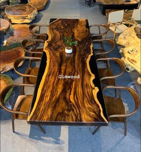 SET DE TABLE À MANGER EN BOIS MASSIF AVEC RÉSINE ÉPOXY AVEC CHAISES STYLE EXOTIQUE FABRIQUÉ AU VIETNAM USINE WHATSAPP + 84 - Product Image 6