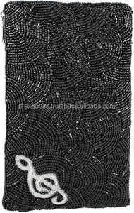 Bolso de Mano Tipo Bandolera para Mujer, Bordado con Cuentas Hechas a Mano, Moderno, con Correa de Cadena y Cremallera, Ecológico - Product Image 2