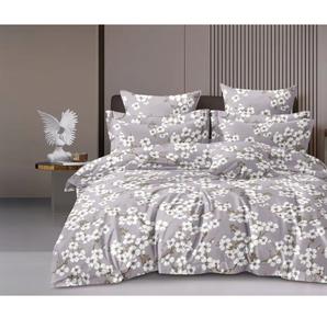 Sábana de Microfibra Floral Gris Blanca de Excelente Calidad y Tacto Suave, 130+ GSM, para Uso Diario, con Comodidad Transpirable, en Venta - Product Image 1