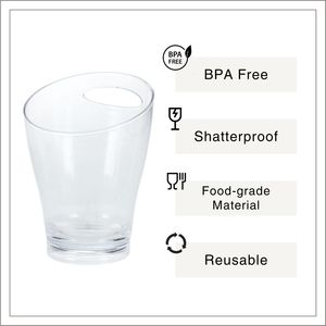 [Holar] Taiwan Made High Quality 2.5L Glass-Like Clarity <b>Plastic</b> Ice <b>Bucket</b> with Handle for Bars Parties Clubs - Product Image 2