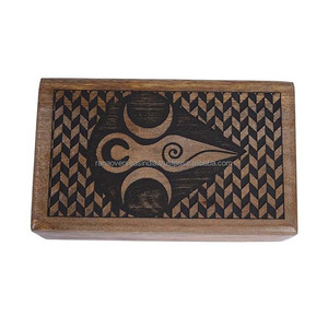 Spirale déesse boîte de rangement de bijoux en bois boîte à bibelots faite à la main pour boucles d'oreilles bagues et accessoires cadeau parfait pour les femmes - Product Image 6