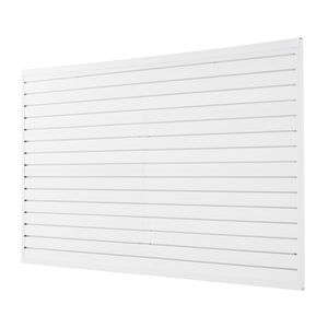 Panel de Revestimiento de Pared de PVC Blanco Fácil de Instalar, 8 x 4 pies, Accesorios para Paneles de Revestimiento de Pared, Panel de Revestimiento de Pared Ajustable para Almacenamiento en la Pared - Product Image 1