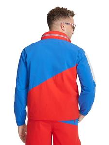 Men Color Blocking Tracksuit Set Quick Dry Sporty Full Sleeve Zipper Closure Lightweight <b>Polyester</b> <b>Shorts</b> and Jacket Spring Wear - Product Image 2