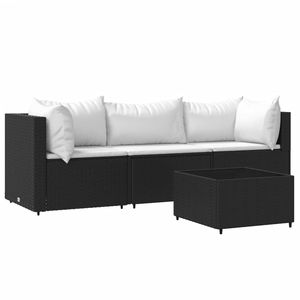 Ensemble de salon de jardin noir et blanc pour l'amusement en plein air - Product Image 2