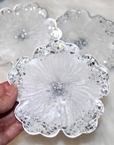 Handmade Resin <b>Epoxy</b> Coaster Set Luxury Design Lightweight Home Decor Dining <b>Table</b> Gift From Indiaby HWC - Product Image 4