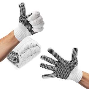 Gants larges à pois en PVC de 10 pouces Gants de travail en polyester/coton respirant Gants élastiques Gants de sécurité - Product Image 1