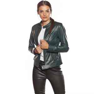 Chaqueta de Piel de Oveja de Lujo para Mujer, Forro Grueso, Resistente al Viento, Cinturón Ajustable, Cierres de Cremallera, Chaqueta de Cuero para Mujer con Detalles en Poliéster - Product Image 5