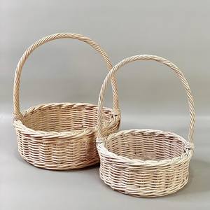 Panier à fruits en rotin, paniers de rangement naturels faits à la main, accessoires de présentation pour cadeaux de mariage - Product Image 5