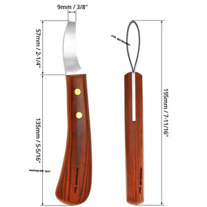 Premium Stainless Steel Hoof Knife Ergonomic Handle Loop Design Reusable Professional Farrier Equipment for Horses - Product Image 5