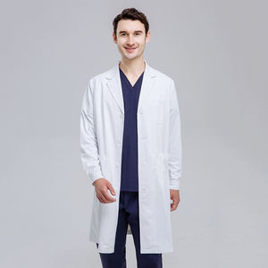 Bata de Laboratorio Blanca con Logotipo Personalizado para Hombres y Mujeres, Uniforme Médico con Cuello de Solapa, Manga Larga, Bata de Doctor, Bata Quirúrgica de Hospital - Product Image 4