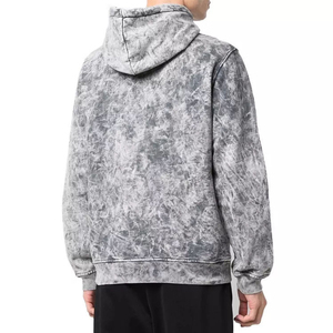 Sweat-shirts à capuche pour hommes de haute qualité, doublés, imperméables, épais, lourds, surdimensionnés, en coton, effet vieilli, style rétro, délavé à l'acide - Product Image 6