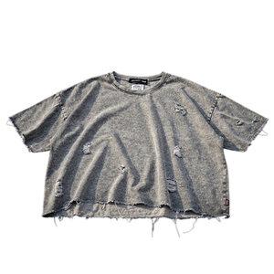 T-shirt personnalisé effet vieilli pour hommes et femmes, 100 % coton, col rond, manches courtes, t-shirts unisexes effet vieilli, haut personnalisé effet vieilli - Product Image 4