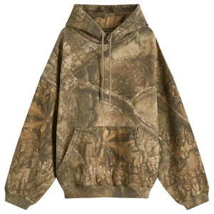 <b>Men's</b> Camouflage Hooded Sweatshirt Oversized Regular Fit Sublimation Print French Terry Casual Autumn Streetwear Style - Product Image 4