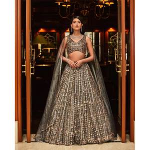 ชุดโชลี Lehenga ของผู้หญิงดีไซน์ใหม่ล่าสุดพร้อมงานปักลวดลายสวยงาม - Product Image 2