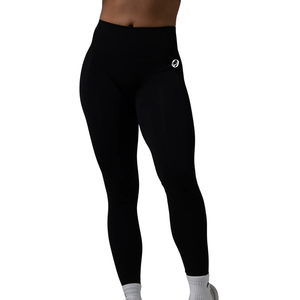 Black Women's Mid Rise Leggings High Stretch Workout Pants for Yoga Gym Running Fitness Training Activewear Quick Dry - Product Image 1