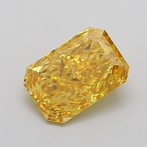 Diamant de laboratoire CVD de 1,00 ct, jaune vif fantaisie, VS2, taille radiant, en vrac - Product Image 1